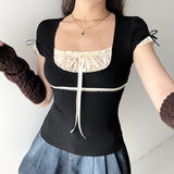 Bonnyshow Remington Lace Spliced Strappy Top