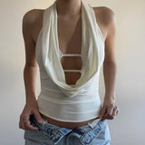 Bonnyshow Joan Hollow Collar V-Neck Top
