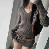 Bonnyshow Kyra Wool V-Neck Sweater Top