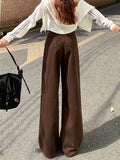 women’s fall fashion 2024 Creamy-white Jeans Women's Spring and Autumn 2024 New High Waist Slimming Narrow Wide Leg Pants Loose Straight Mop Pants