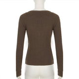 Bonnyshow Lake Square Neck Buttoned Top