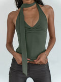 Bonnyshow Elvira Halterneck Backless Top