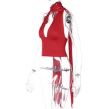 Bonnyshow Avie V-Neck Scarf Top