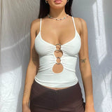 Bonnyshow Josephina Hollow Chest Camisole Top