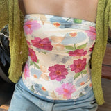 Bonnyshow Neva Floral Mesh Tube Top