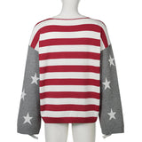 Bonnyshow Meryem Off-Shoulder Star Sweater