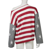 Bonnyshow Meryem Off-Shoulder Star Sweater
