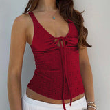Bonnyshow Daniyah Jacquard Lace-Up Vest