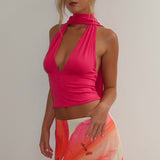 Bonnyshow Avie V-Neck Scarf Top