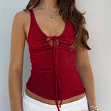 Bonnyshow Daniyah Jacquard Lace-Up Vest