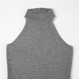 Bonnyshow Aaira Retro Halter Knit Top