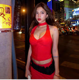 Bonnyshow Elvira Halterneck Backless Top