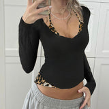Bonnyshow Carli Leopard Print Halter Top