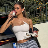 Bonnyshow Jazmin One-Shoulder Crop Top