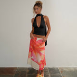 Bonnyshow Avie V-Neck Scarf Top