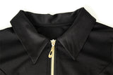 Bonnyshow Zaniah Backless Zipper Cropped Jacket
