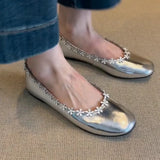Bonnyshow  Fashion Shallow Women Ballet Flats Shoes Casual Female Slip On Footwear Designer Shallow Women Comfort Soft Sole Flats Shoes