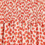 Bonnyshow  women's fashionable slim fit printed deep V-neck waist cinched floral sleeveless temperament summer new dress