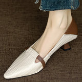 Bonnyshow  New Women Heels Loafers Footwear Elegant Slingback Pointed Slip on Party Lady Pumps Shoes Fashion Comefortable Zapatos De Mujer