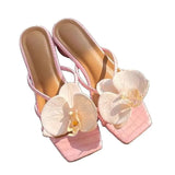 Bonnyshow  Sandals Decorations Flower Shoe Accessories Vacation Style Removable Butterfly Orchid Shoes Charms DIY Shoe Buckle Clogs Buckle