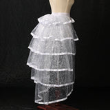 Bonnyshow Steampunk Tutu Skirt for Ladies Gothic Style Hot Stamping Rock Party Layered Ruffle Cake Party Bustle Bubble Underskirt