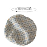 Bonnyshow Korean Plaid Beret for Women Spring Autumn Cotton Painter Hat Vintage French Lady Girls Octagonal Caps