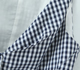 Bonnyshow  plaid shirt women sleeveless V-neck buttons down chic shirt cotton spring summer tops