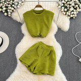 Bonnyshow  Faionable Summer 2025 Svel Top Wide Leg orts Two Piece Set Ele High-End Feeling Women's Clothing Ensemble