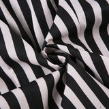Bonnyshow  Black White Striped Shirts Vintage Button Up Long Sleeve Crop Top Aesthetic Elegant Streetwear Y2k Casual All Match Top