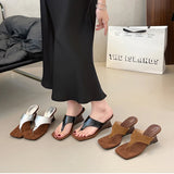Bonnyshow  Designer Summer Clip Toe Women Slippers Fashion Strange Style Dress Shoes Ladies Outdoor Concise Sandalias ·