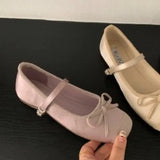 Bonnyshow  Women Flat Shoes Fashion Round Toe Shallow Slip On Ladies Soft Ladies Mary Jane Ballerinas Flat Heel Casual Ballet Sho