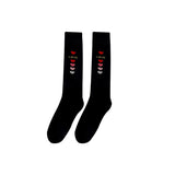 Bonnyshow Y2K Love Heart Stockings for Girls Korean Cotton Knee High Long Sock Women Japanese JK Black White Long Socks