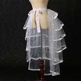 Bonnyshow Steampunk Tutu Skirt for Ladies Gothic Style Hot Stamping Rock Party Layered Ruffle Cake Party Bustle Bubble Underskirt