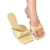 Bonnyshow  Fashion Versatile Womens Sandals Comfort Lightweight Womens High Heels New Simple Fashion Women Shoes French Retro Women Slipper