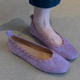 Bonnyshow  Fashion Shallow Women Ballet Flats Shoes Casual Female Slip On Footwear Designer Shallow Women Comfort Soft Sole Flats Shoes
