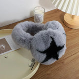Bonnyshow Star Fluffy Ear Muffs Women Outdoor Cold Proof Ear Cover Warm Winter Headphones Earplugs Cold Protection Winter Accessoriess