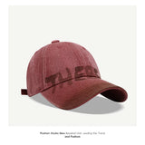 Bonnyshow Punk Letter Baseball Cap for Women Streetwear Vintage Print Snapback Hat Summer Adjustable Duck Tongue Caps