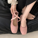 Bonnyshow  Ladies Ballet Shallow Flat Shoes Women's Retro Mary Jane Shoes Luxury soft sole shoe Women cross strap Flats Zapatos Mujer 2025