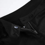Bonnyshow  Fashion Black V Waistband Woven Pants Women's Low-Waist Casual Loose Trousers Streetwear Wide-legged Pants 2025 Clothes