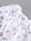 Bonnyshow  Floral Print Satin Long Skirt Women High Elastic Waist Elegant Chic A-line Faldas Summer Streetwear Fashion Casual Maxi Skirts