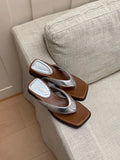 Bonnyshow  Retro Style Summer Women Fashion Clip Toe Slippers Casual Comfort Wedges Heel Beach Vacation Slides Shoes