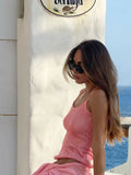 Bonnyshow  Summer Sparkly Sequin Camisole Top For Women Sexy Slightly Transparent Knit Vest Sleeveless Vacation Lady Tank Tops K31