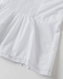 Bonnyshow  Sweet White Folds Blouse Top Women New Casual Single Breasted Ruffle Sleeveless Tank Tops Vest Preppy Style Basic Camisole Y2K