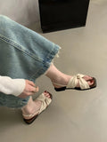 Bonnyshow  New Summer Women Sandals Fashion Simple Versatile Women Shoes Elegant Classic Retro Flats Breathable Daily Buckle Strap Sandals