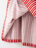 Bonnyshow  SummerRed Striped Long Skirt Women Zipper High Waist Loose Simple Midi Skirts Streetwear Fashion Casual A-line Faldas 2025 New