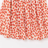 Bonnyshow  women's fashionable slim fit printed deep V-neck waist cinched floral sleeveless temperament summer new dress