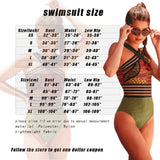 Bonnyshow  Sexy One Shoulder Bikini Set for Women, Green Vintage Print Swimsuit, Skirt Brazilian Biquini, Bath Suit Dress, New