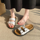 Bonnyshow  Female Shoes Ladies' Slippers Platform 2025 Summer Soft Slides Retro Concise Slippers Women Summer Shoes Slides Pantofle Platfor