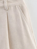 Bonnyshow  Versatile Loose High Waisted Casual Shorts Women 2025 Summer pantalones cortos