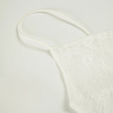 Bonnyshow  Lace Sheer Spliced Women Camisole Tops Summer Sweet Chic Fashion Sexy Slim Fit New Trendy Solid Blouses